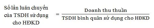 Số luân chuyển của TSDH sử dụng cho HĐKD